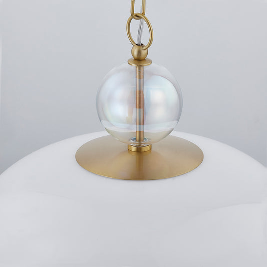 Mitzi by Hudson Valley Lighting Viviana Pendant in Aged Brass, detail view 1