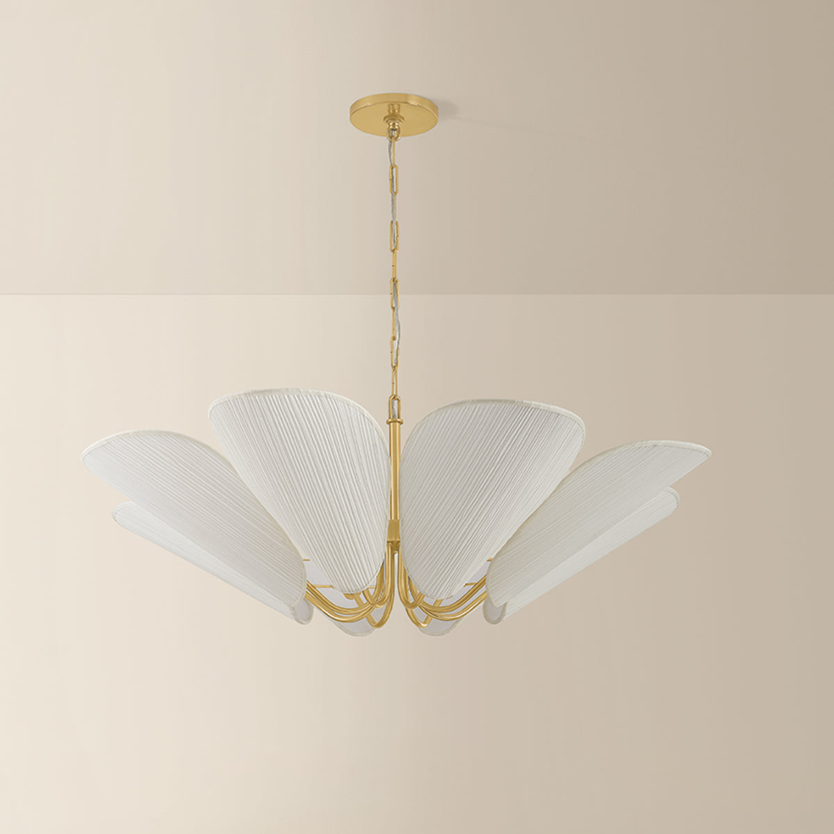 Mitzi by Hudson Valley Lighting Winifred Chandelier in Aged Brass, detail view 2
