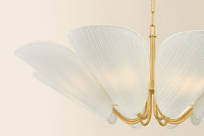 Mitzi by Hudson Valley Lighting Winifred Chandelier in Aged Brass, detail view 3