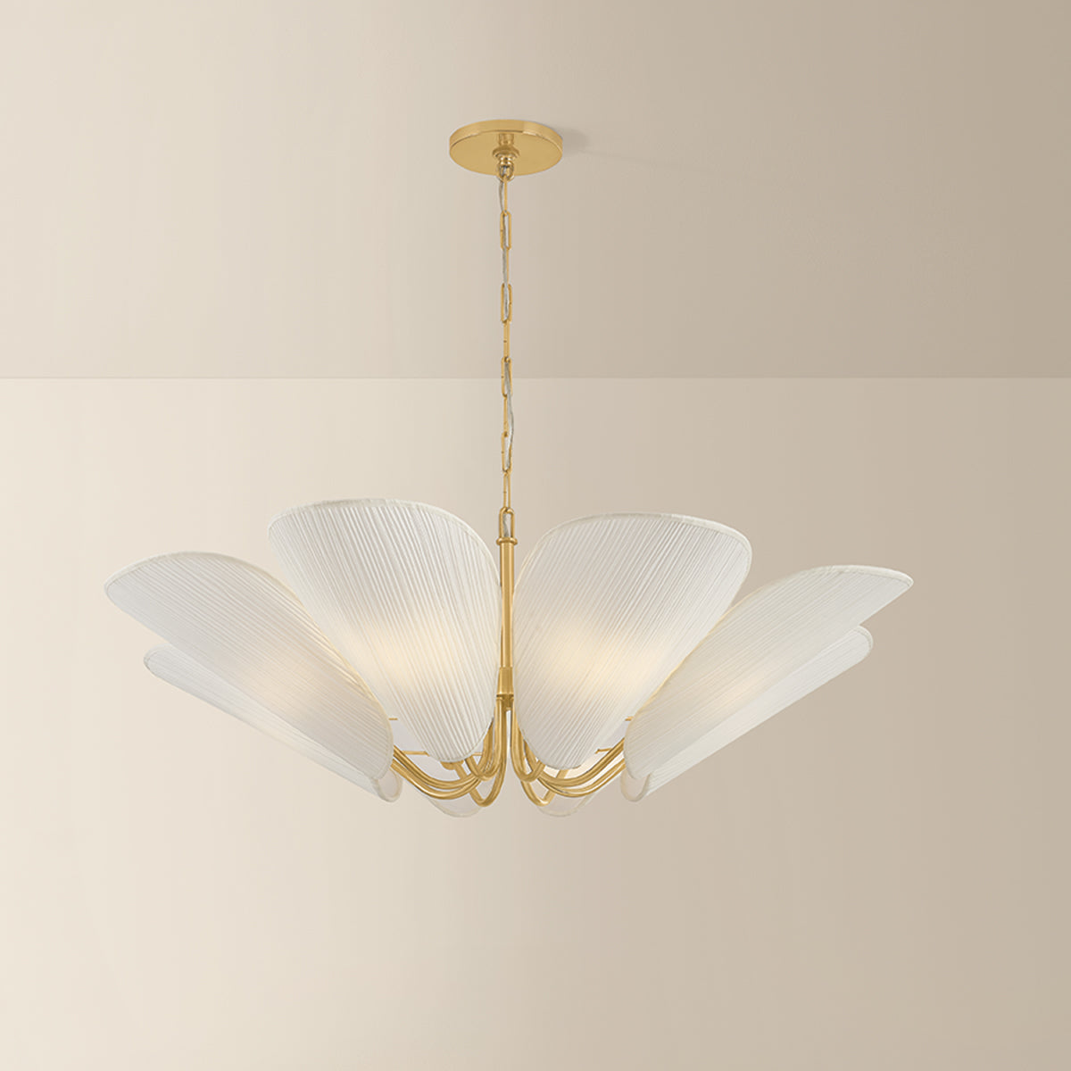 Mitzi by Hudson Valley Lighting Winifred Chandelier in Aged Brass, detail view 4