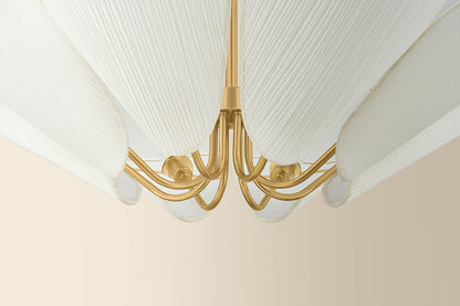 Mitzi by Hudson Valley Lighting Winifred Chandelier in Aged Brass, detail view 5