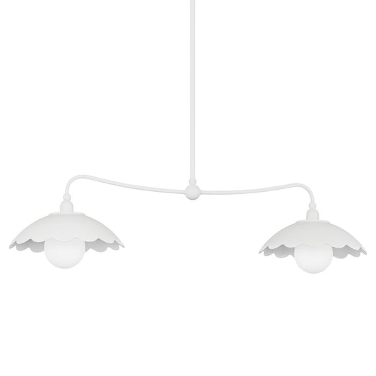 Mitzi by Hudson Valley Lighting Yael Linear Chandelier in Textured White