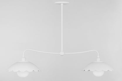 Mitzi by Hudson Valley Lighting Yael Linear Chandelier in Textured White, detail view 1