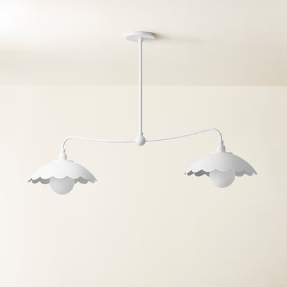 Mitzi by Hudson Valley Lighting Yael Linear Chandelier in Textured White, detail view 2
