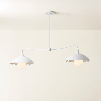 Mitzi by Hudson Valley Lighting Yael Linear Chandelier in Textured White, detail view 4