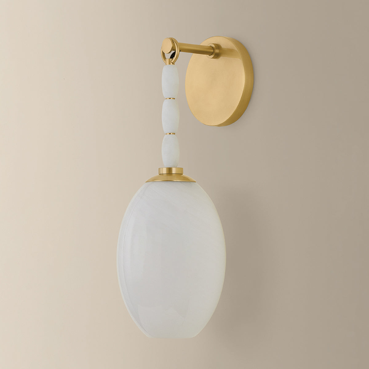 Mitzi by Hudson Valley Lighting Yolanda Wall Sconce in Aged Brass, detail view 2