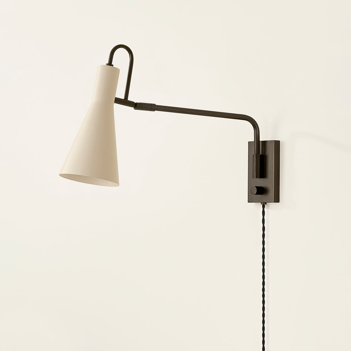 Mitzi by Hudson Valley Lighting Yvette Wall Sconce in True Bronze / Soft Bisque, detail view 2