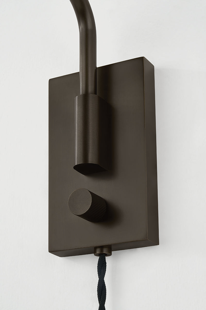 Mitzi by Hudson Valley Lighting Yvette Wall Sconce in True Bronze / Soft Bisque, detail view 3