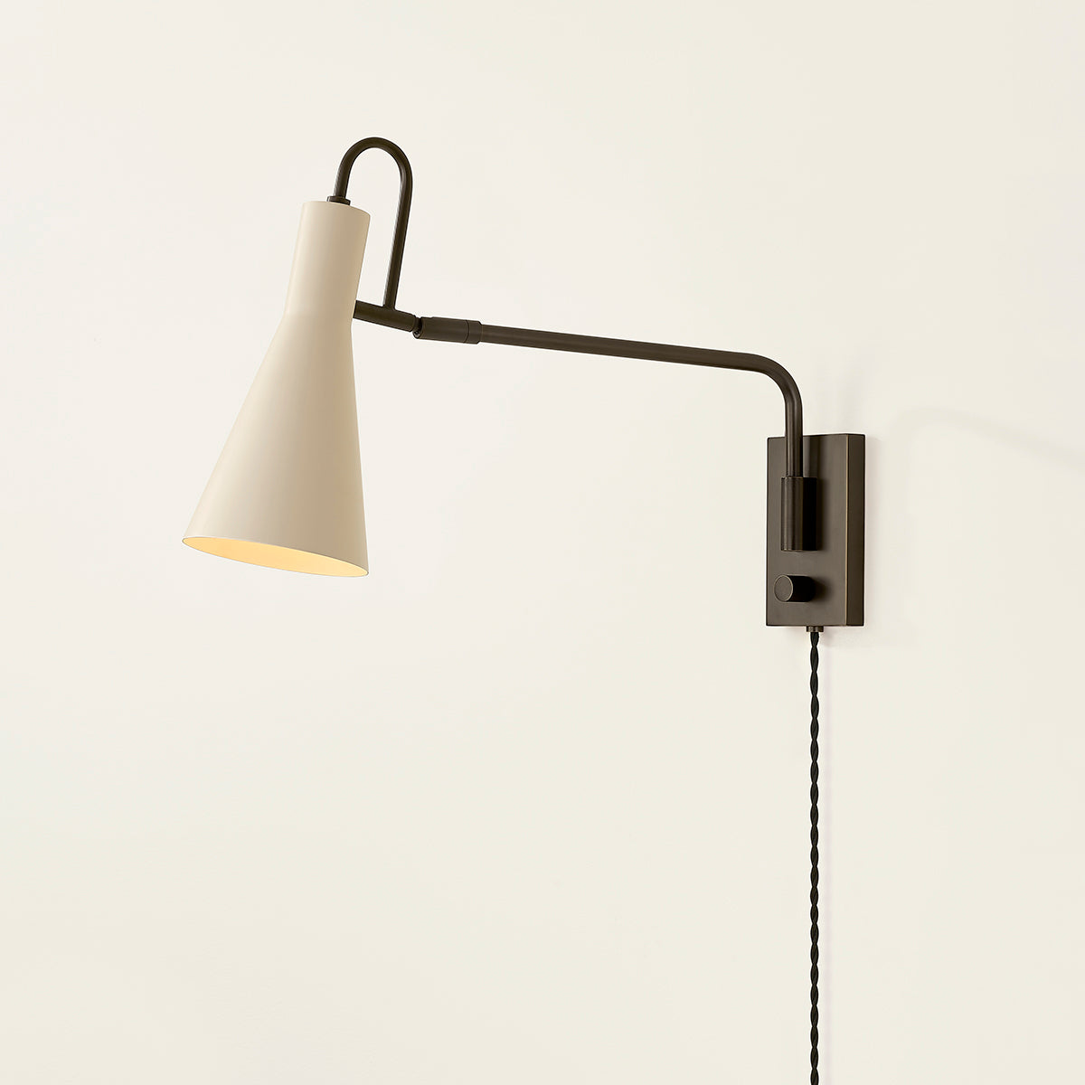 Mitzi by Hudson Valley Lighting Yvette Wall Sconce in True Bronze / Soft Bisque, detail view 4