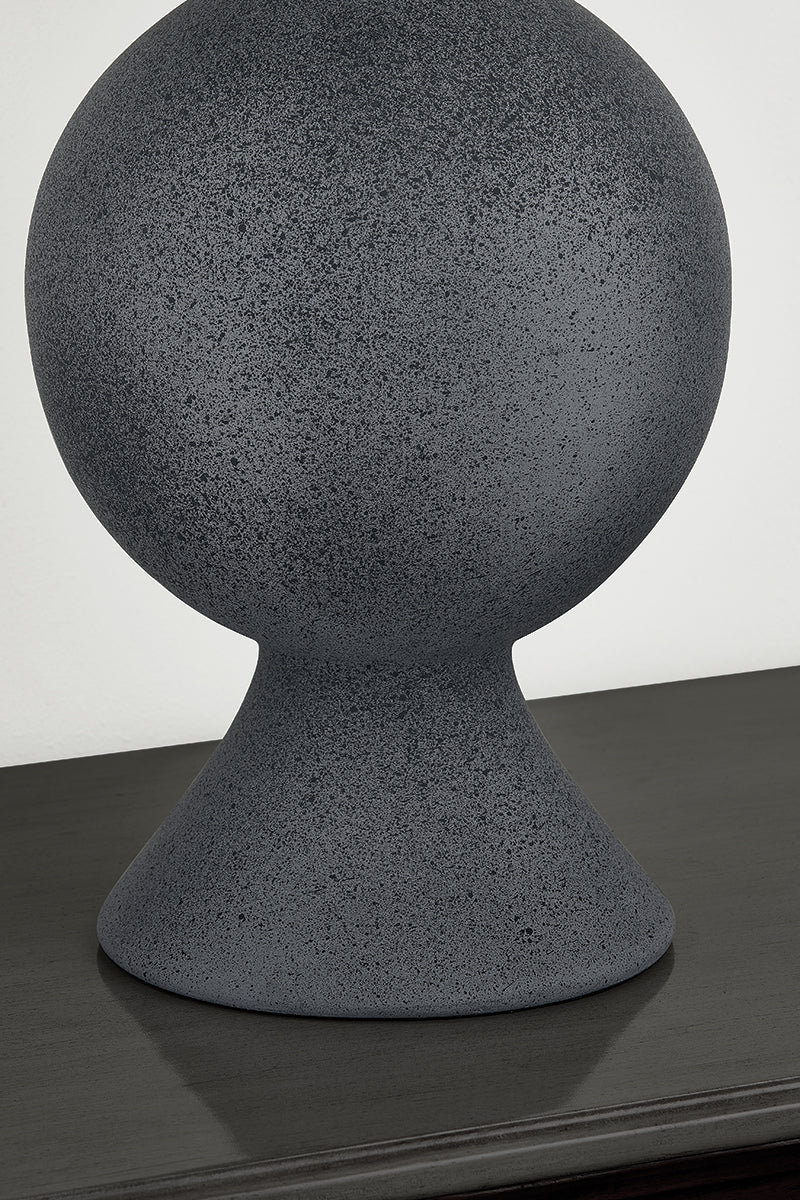 Mitzi by Hudson Valley Lighting Zadeh Table Lamp in Aged Brass / Ceramic Pale Midnight, detail view 3