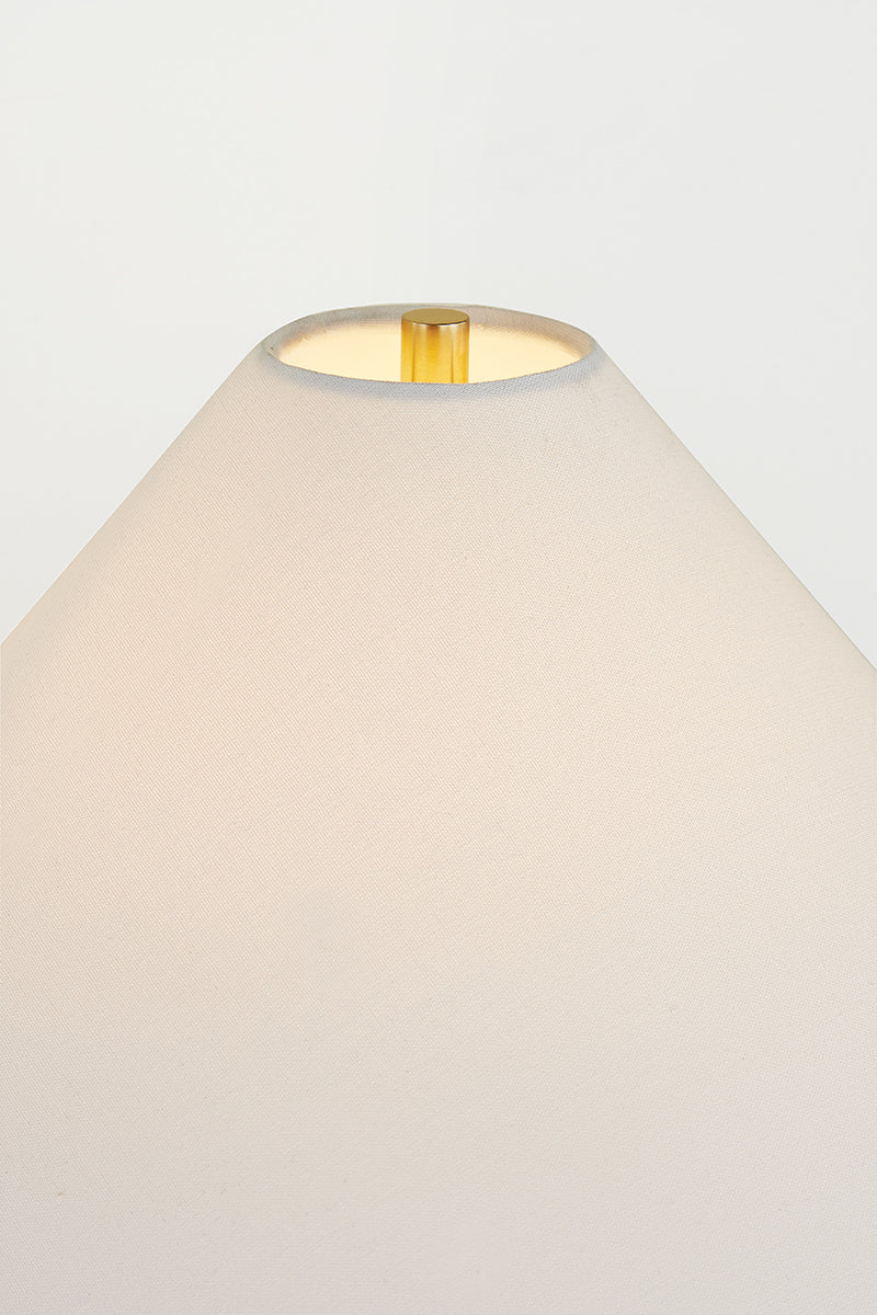 Mitzi by Hudson Valley Lighting Zadeh Table Lamp in Aged Brass / Ceramic Pale Midnight, detail view 6