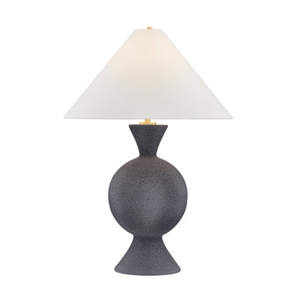 Mitzi by Hudson Valley Lighting Zadeh Table Lamp in Aged Brass / Ceramic Pale Midnight