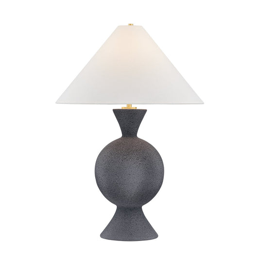 Mitzi by Hudson Valley Lighting Zadeh Table Lamp in Aged Brass / Ceramic Pale Midnight