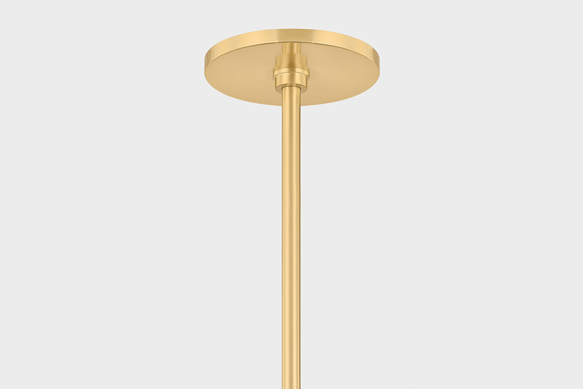 Mitzi by Hudson Valley Lighting Zaley Chandelier in Aged Brass, detail view 1
