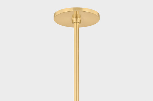 Mitzi by Hudson Valley Lighting Zaley Chandelier in Aged Brass, detail view 1