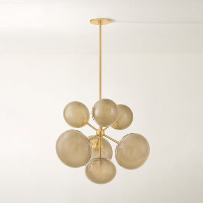 Mitzi by Hudson Valley Lighting Zaley Chandelier in Aged Brass, detail view 2