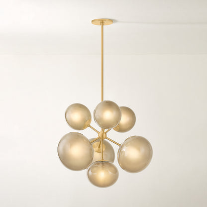 Mitzi by Hudson Valley Lighting Zaley Chandelier in Aged Brass, detail view 4