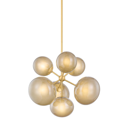 Mitzi by Hudson Valley Lighting Zaley Chandelier in Aged Brass