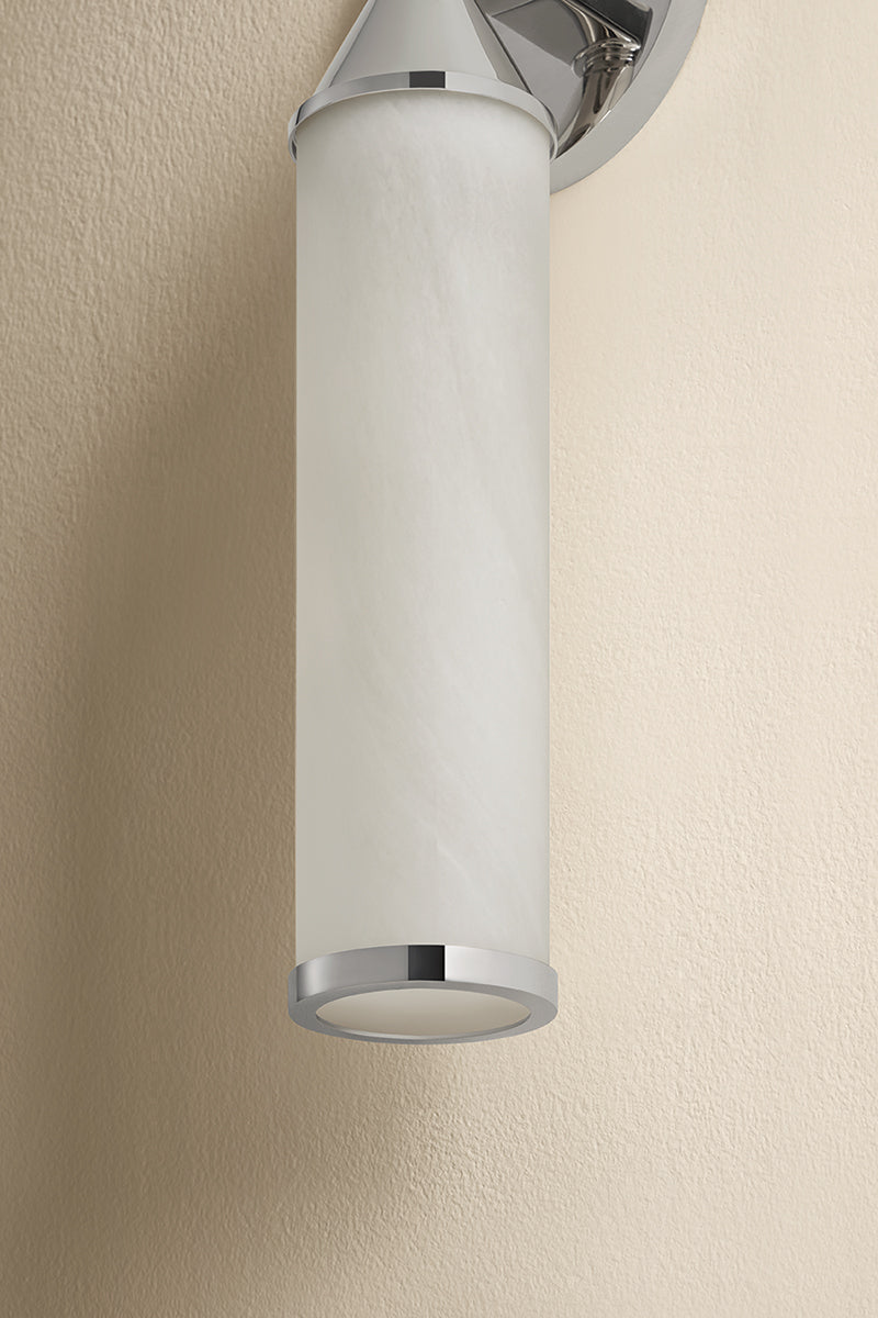Mitzi by Hudson Valley Lighting Zinnia 1-Light Wall Sconce in Polished Nickel, detail view 1