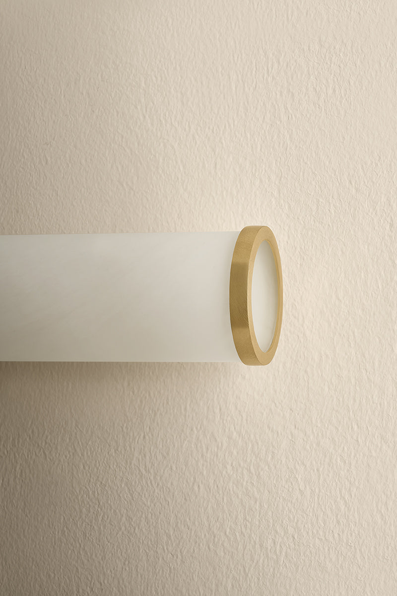 Mitzi by Hudson Valley Lighting Zinnia 2-Light Wall Sconce in Aged Brass, detail view 1