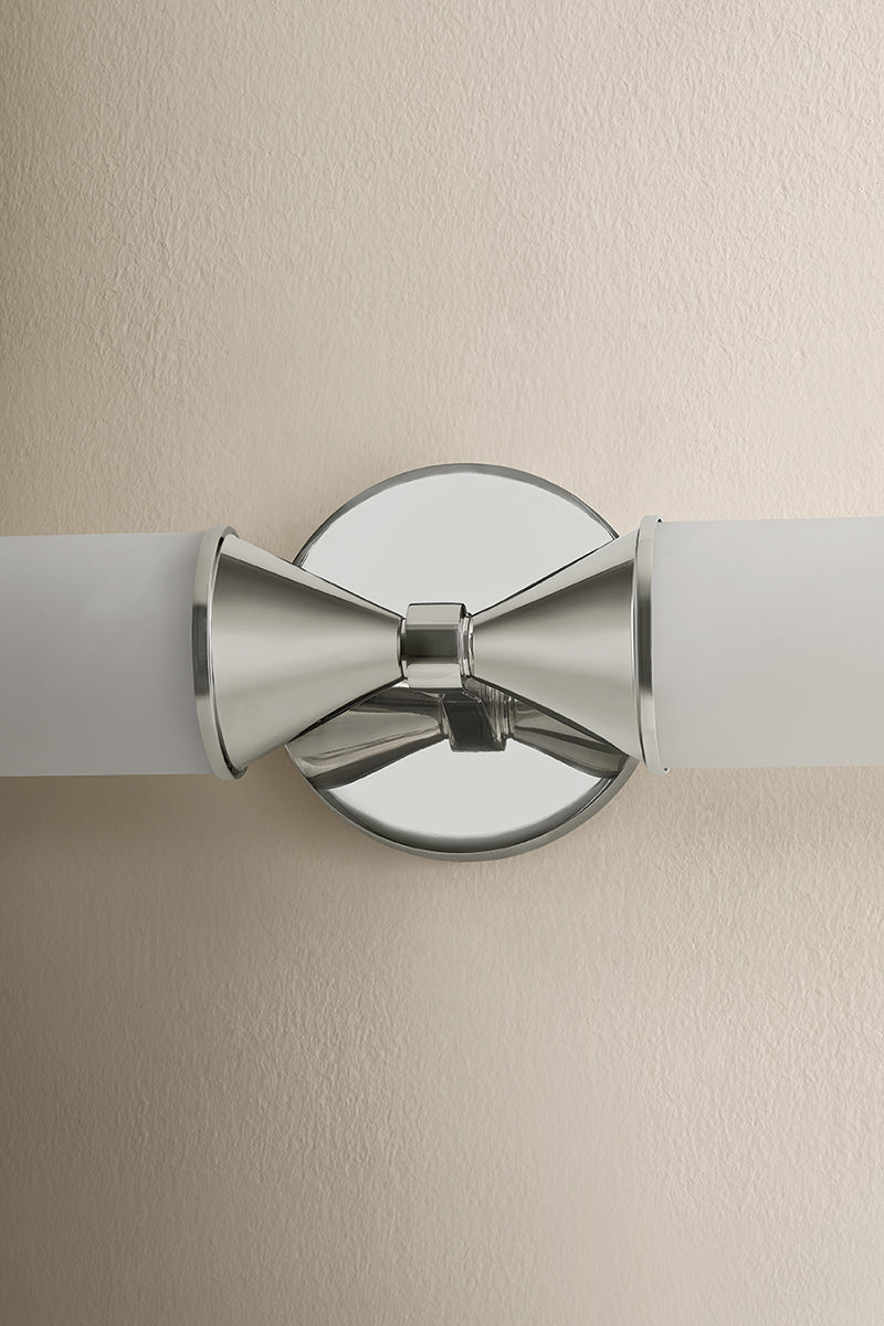 Mitzi by Hudson Valley Lighting Zinnia 2-Light Wall Sconce in Polished Nickel, detail view 1