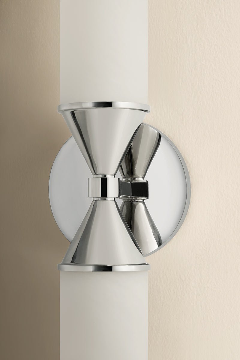 Mitzi by Hudson Valley Lighting Zinnia 2-Light Wall Sconce in Polished Nickel, detail view 2