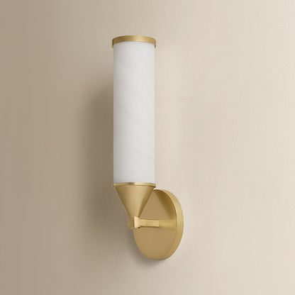 Mitzi by Hudson Valley Lighting Zinnia 1-Light Wall Sconce in Aged Brass, detail view 4