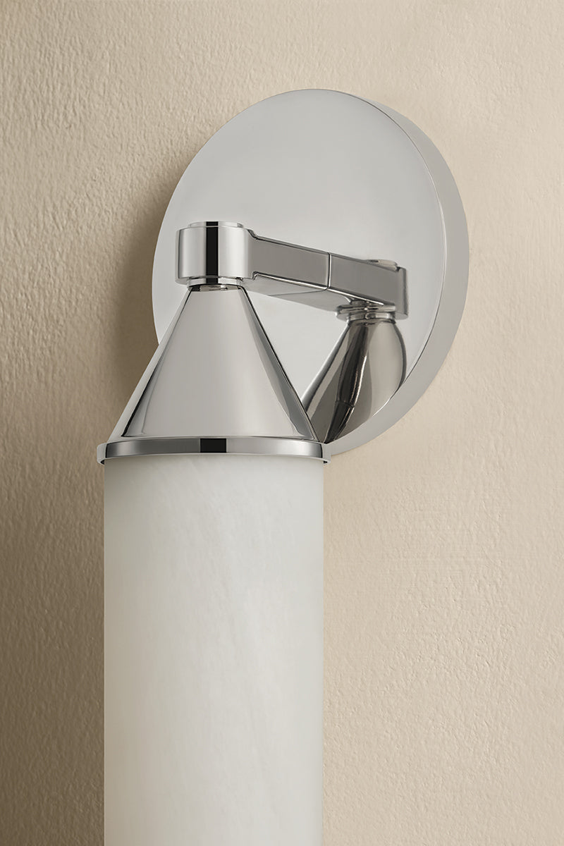 Mitzi by Hudson Valley Lighting Zinnia 1-Light Wall Sconce in Polished Nickel, detail view 5