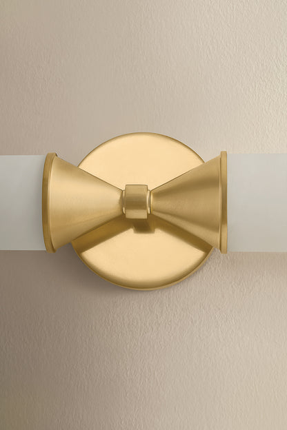 Mitzi by Hudson Valley Lighting Zinnia 2-Light Wall Sconce in Aged Brass, detail view 5