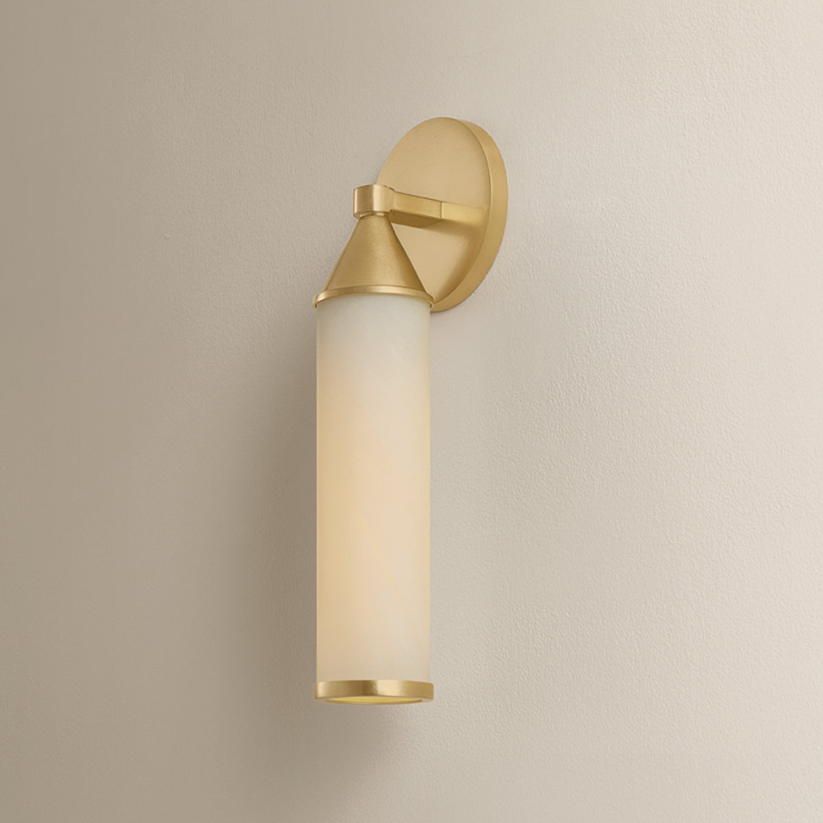 Mitzi by Hudson Valley Lighting Zinnia 1-Light Wall Sconce in Aged Brass, detail view 7