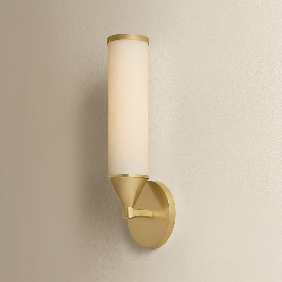 Mitzi by Hudson Valley Lighting Zinnia 1-Light Wall Sconce in Aged Brass, detail view 8