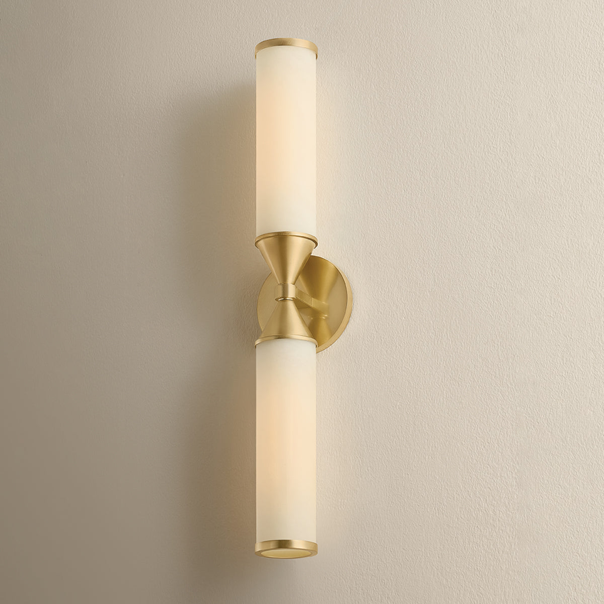 Mitzi by Hudson Valley Lighting Zinnia 2-Light Wall Sconce in Aged Brass, detail view 8