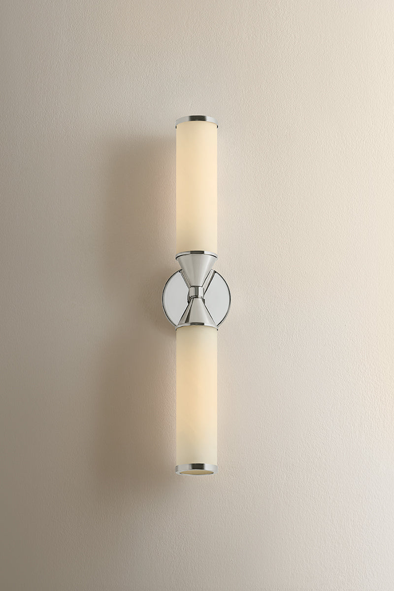 Mitzi by Hudson Valley Lighting Zinnia 2-Light Wall Sconce in Polished Nickel, detail view 8