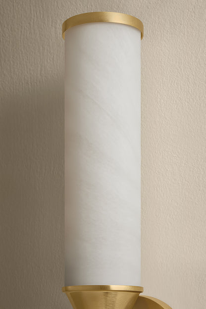 Mitzi by Hudson Valley Lighting Zinnia 1-Light Wall Sconce in Aged Brass, detail view 9