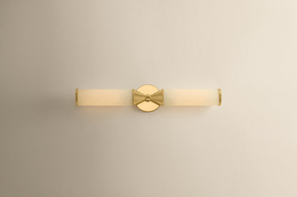 Mitzi by Hudson Valley Lighting Zinnia 2-Light Wall Sconce in Aged Brass, detail view 9