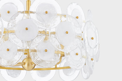 Mitzi by Hudson Valley Lighting Zoella Chandelier in Aged Brass, detail view 2