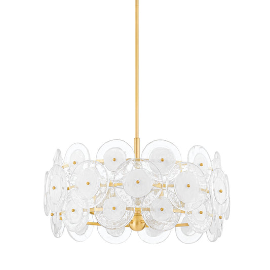 Mitzi by Hudson Valley Lighting Zoella Chandelier in Aged Brass