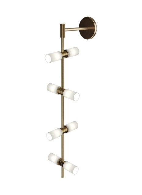 Visual Comfort Modern ModernRail Wall Sconce Brass, Aged Brass