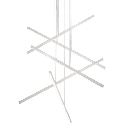 Kuzco Lighting Inc Vega 5 Head LED Multi Pendant Brushed Nickel