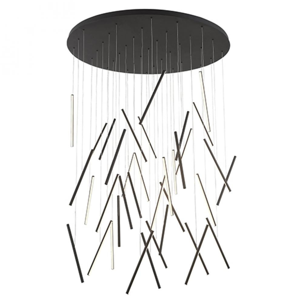 Kuzco Lighting Inc Chute 50-in LED Multi Pendant Black
