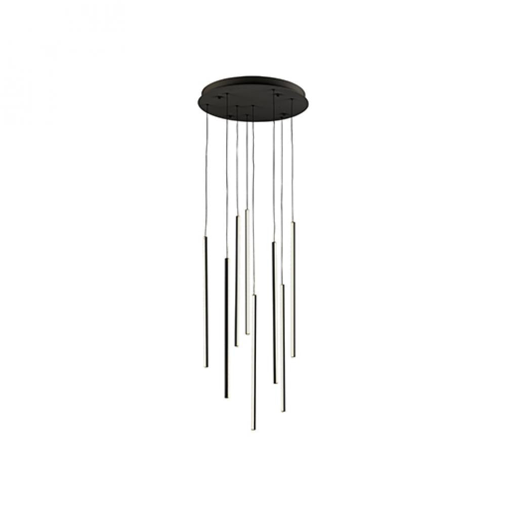 Kuzco Lighting Inc Chute 8 Head LED Multi Pendant Black