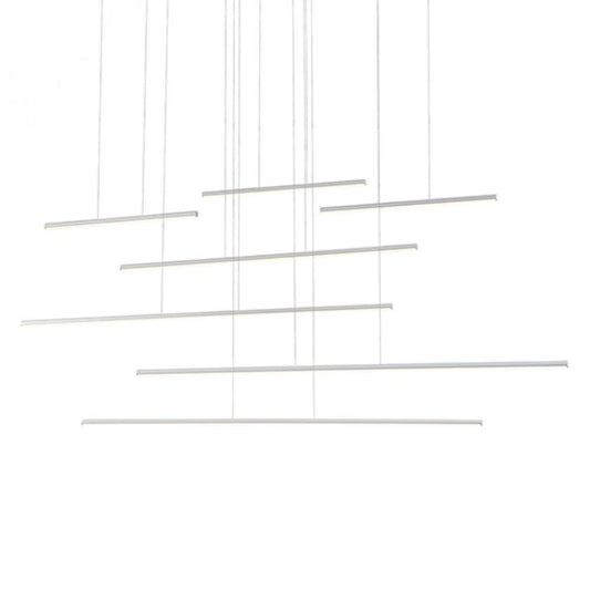 Kuzco Lighting Inc Chute Motion 70-in LED Multi Pendant White