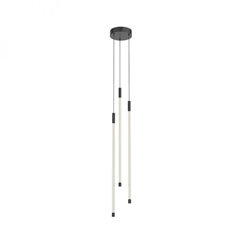 Kuzco Lighting Inc Motif 27-in 3 Head LED Multi Pendant Black