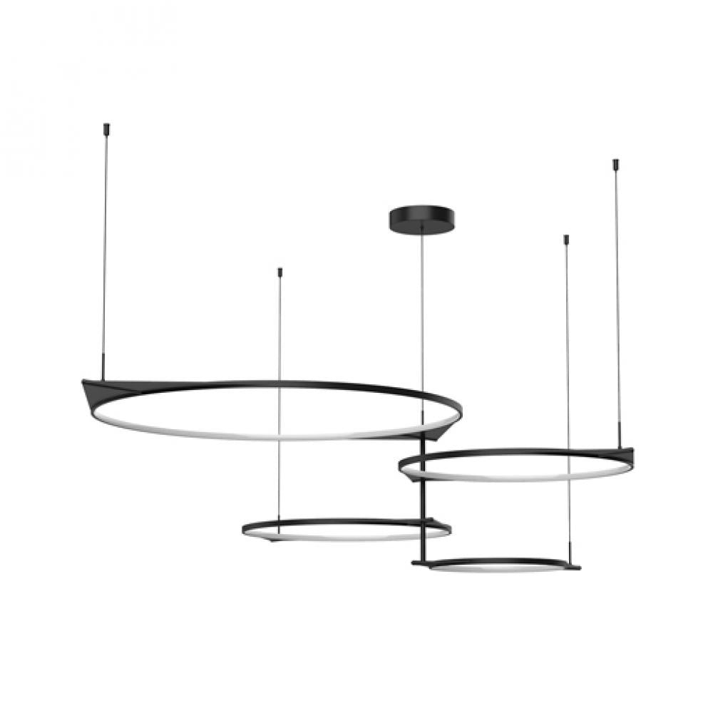 Kuzco Lighting Inc Serif 36-in LED Multi Pendant Black