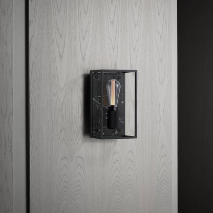 Caged Wall Sconce Medium Black Marble