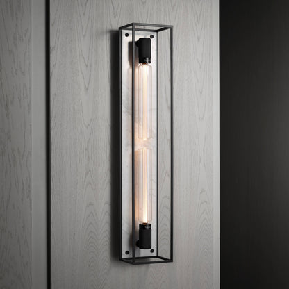 Caged Wall Sconce X-Large White Marble