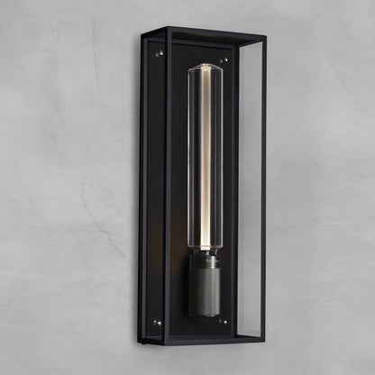 Caged Wet Wall Light Large Black Gun Metal