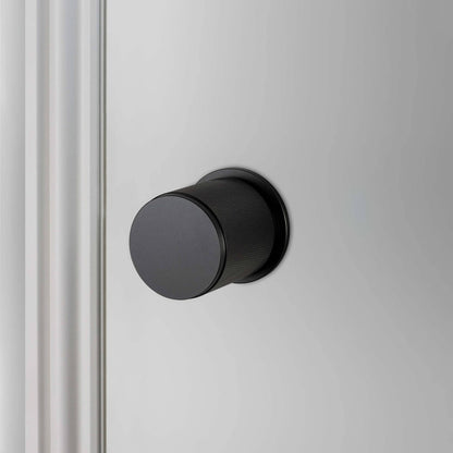 Door Knob - Passage, Cross, Black