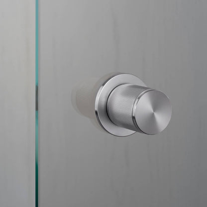 Door Knob - Fixed Single-Sided, Linear, Steel