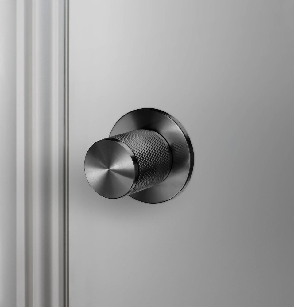 Door Knob - Passage, Linear, Gun Metal